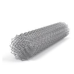 Сетка рабица оцинкованная ГОСТ (загнутые концы) 10х1.5 м, д=3 мм, яч. 50х50 мм - 33ий Меридиан